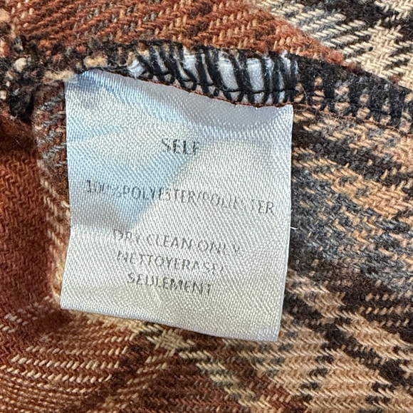 ADORA Rust and Cream Plaid Casual Shirt - Picture 6 of 7